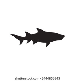 forma de icono de tiburón eps 10