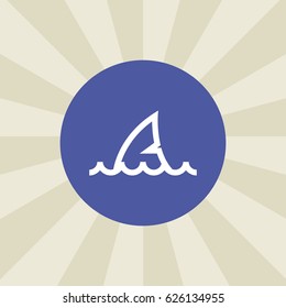 shark icon. sign design. background