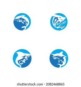 Shark icon and symbol vector illustration