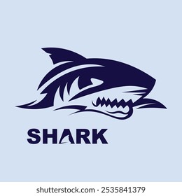 shark icon and symbol vector template illustration and logo