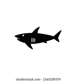 Shark icon in trendy flat style isolated on white background. Symbol for your web site design, logo, app, UI. Vector illustration, EPS