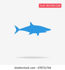 Shark icon. Vector concept illustration for design.