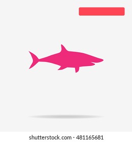 Shark icon. Vector concept illustration for design.
