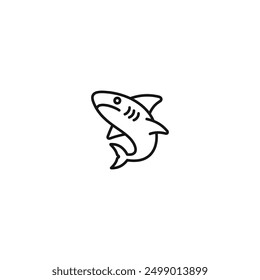 Shark icon vector. EPS 10 editable vector