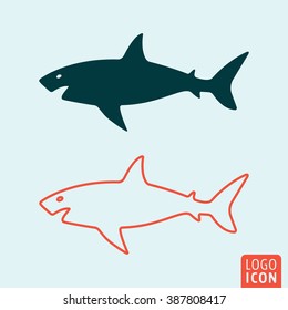 Shark icon. Vector illustration