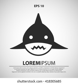 shark icon. shark vector illustration