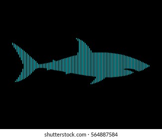 Shark icon. Vector illustration. Abstract shark.
