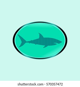 Shark icon. Vector illustration. Abstract shark.