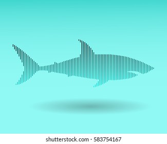 Shark icon. Vector illustration. Abstract shark.