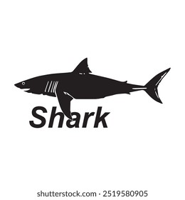 design de ilustração vetorial de ícone do shark