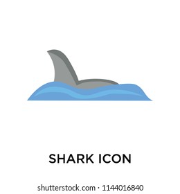 Shark icon vector isolated on white background for your web and mobile app design, Shark logo concept