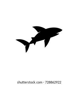 shark icon vector isolated on white background