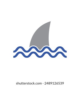 shark icon vector. ocean, fish, sea, water, animal, marine sign. wild, attack, dangerous, danger, aquatic, big symbol for web and mobile app