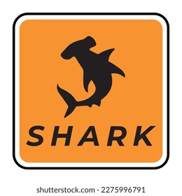 Icono de tiburón. Vector de fondo blanco