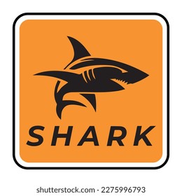 Icono de tiburón. Vector de fondo blanco