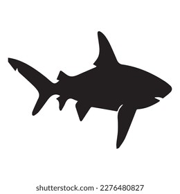 Icono de tiburón. Vector de fondo blanco