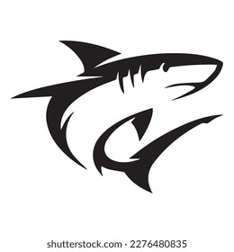 Icono de tiburón. Vector de fondo blanco