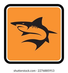Shark icon. Vector on white background