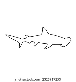 Shark icon vector. sea ​​life illustration sign. fish symbol or logo.