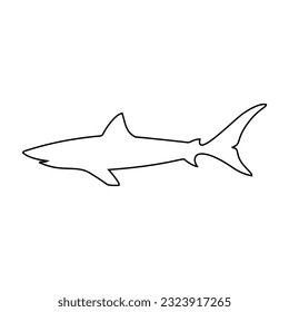 Shark icon vector. sea ​​life illustration sign. fish symbol or logo.