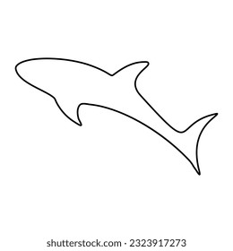 Shark icon vector. sea ​​life illustration sign. fish symbol or logo.