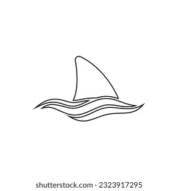 Shark icon vector. sea ​​life illustration sign. fish symbol or logo.