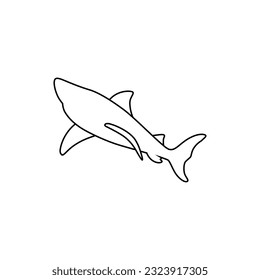 Shark icon vector. sea ​​life illustration sign. fish symbol or logo.
