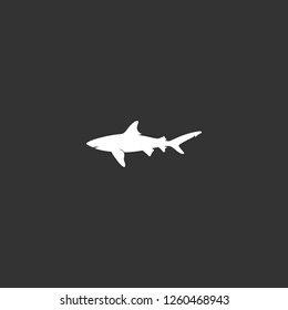 shark icon vector. shark sign on black background. shark icon for web and app