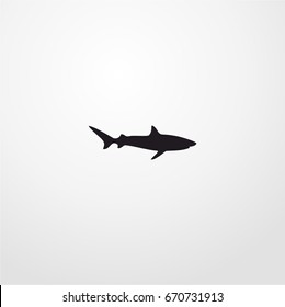 shark icon. vector sign symbol on white background