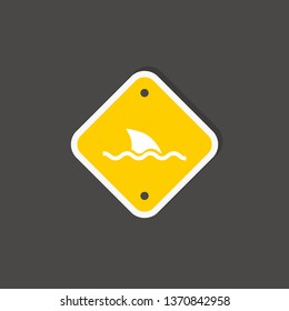 Shark icon. whater animal sign