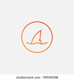 Shark icon.gradient illustration isolated vector sign symbol