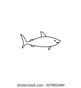 shark illustration. Element of sea animal for mobile concept and web apps. Thin line shark illustration can be used for web and mobile. Premium icon