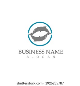 Shark illustration Logo Template Vector