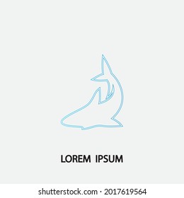 Vector de plantilla de logotipo de ilustración de tiburón