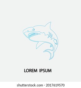 Shark illustration Logo Template Vector