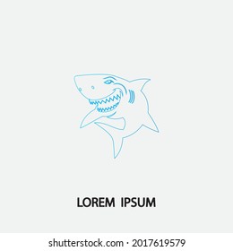 Shark illustration Logo Template Vector