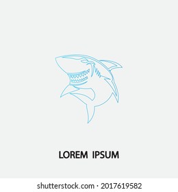 Shark illustration Logo Template Vector