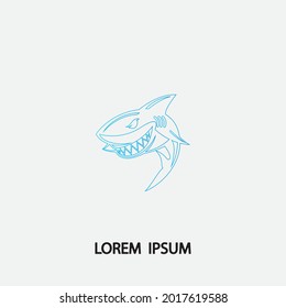 Shark illustration Logo Template Vector