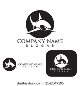Vorlage für das Logo für Haifischgrafik, Vektorgrafik