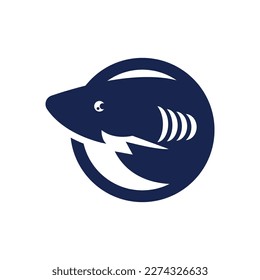 Vector de plantilla de logotipo de ilustración de tiburón