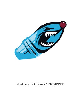 Shark, illustration, shark's mouth with teeth