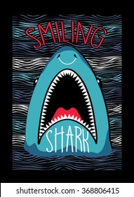 Shark illustration, typography, t-shirt graphics, vectors 