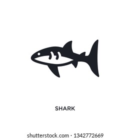 shark isolated icon. simple element illustration from nautical concept icons. shark editable logo sign symbol design on white background. can be use for web and mobile
