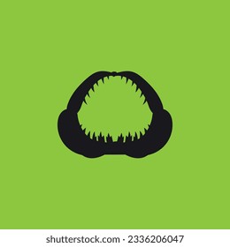 Tiburón Jawbone, animales. Silhouette - Vector