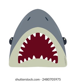 Shark jaws icon clipart avatar logtotype isolated vector illustration 