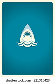 Shark Jaws Logo.Vector Blue Symbol Illustration For Text