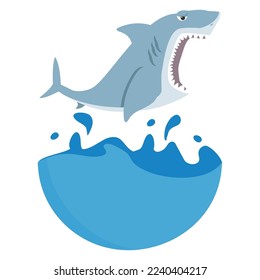 shark jumping out of water