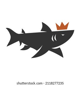 Shark King Icon Illustration Brand Identity