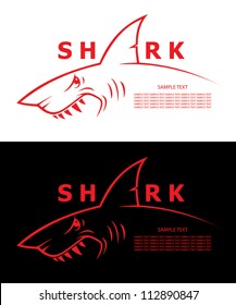 Shark labels - vector illustration