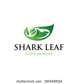 Shark Leaf Animal Marine Ecology Modern Vector Logo